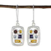 Clara Multicolor Gemstone Earrings for Everyday Glam Multi multicolor Dangle